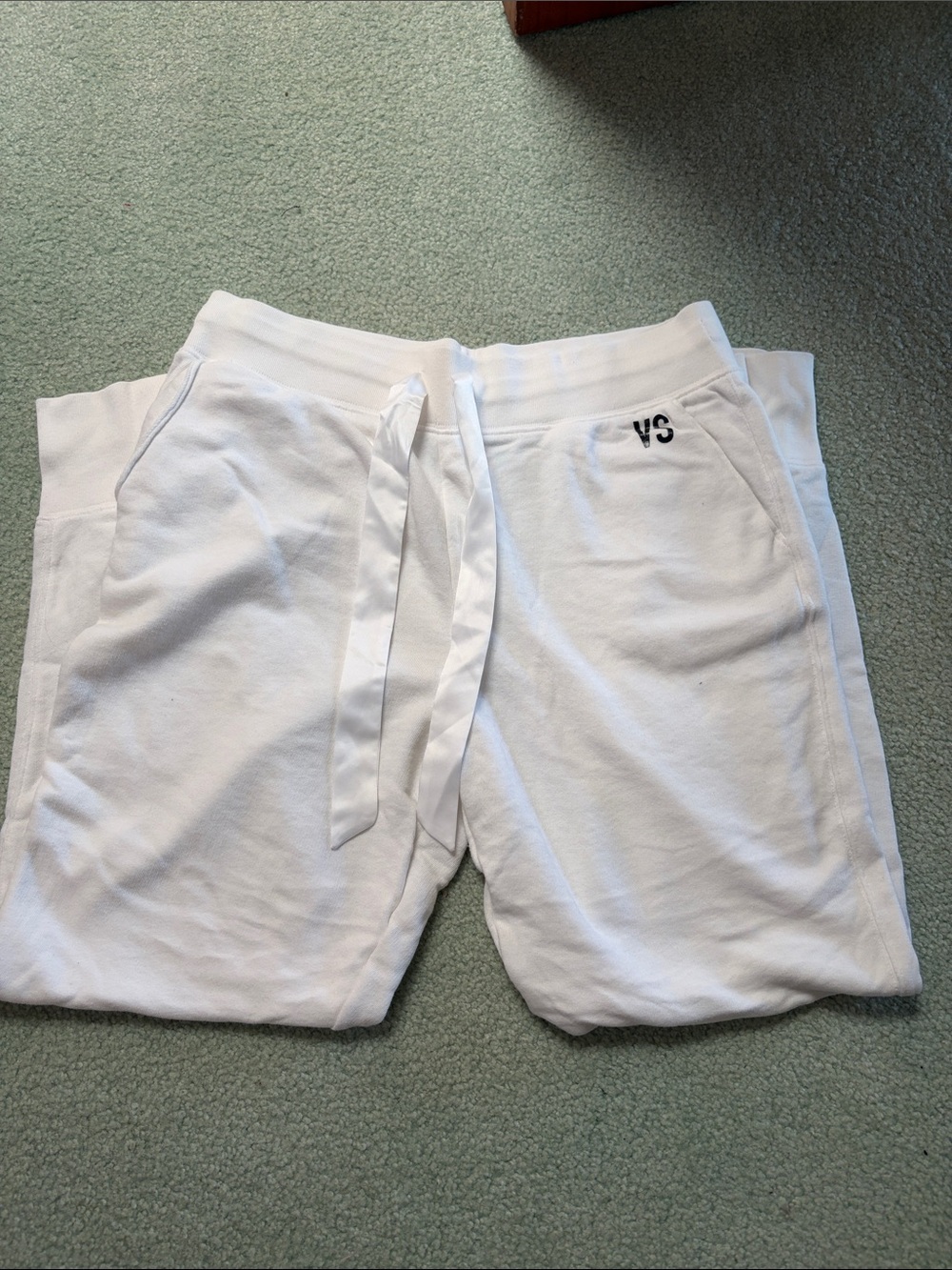 Victoria's Secret White Drawstring Jogger Pants